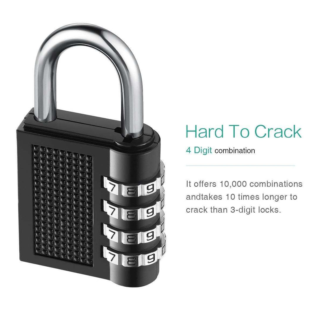4-Digit Combination Travel Lock – Secure Padlock for Luggage & Bags